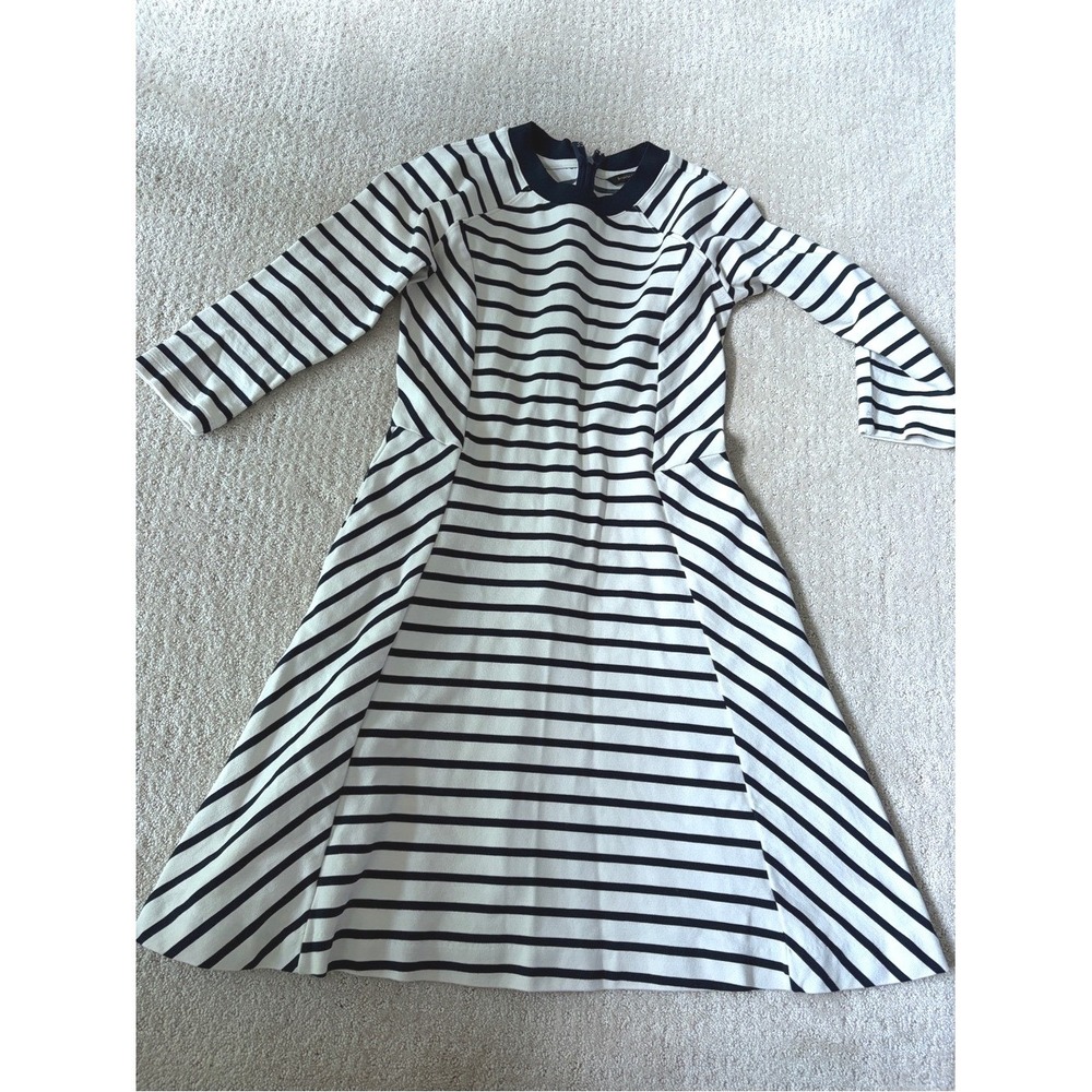 Banana Republic Navy and Cream Striped Dress